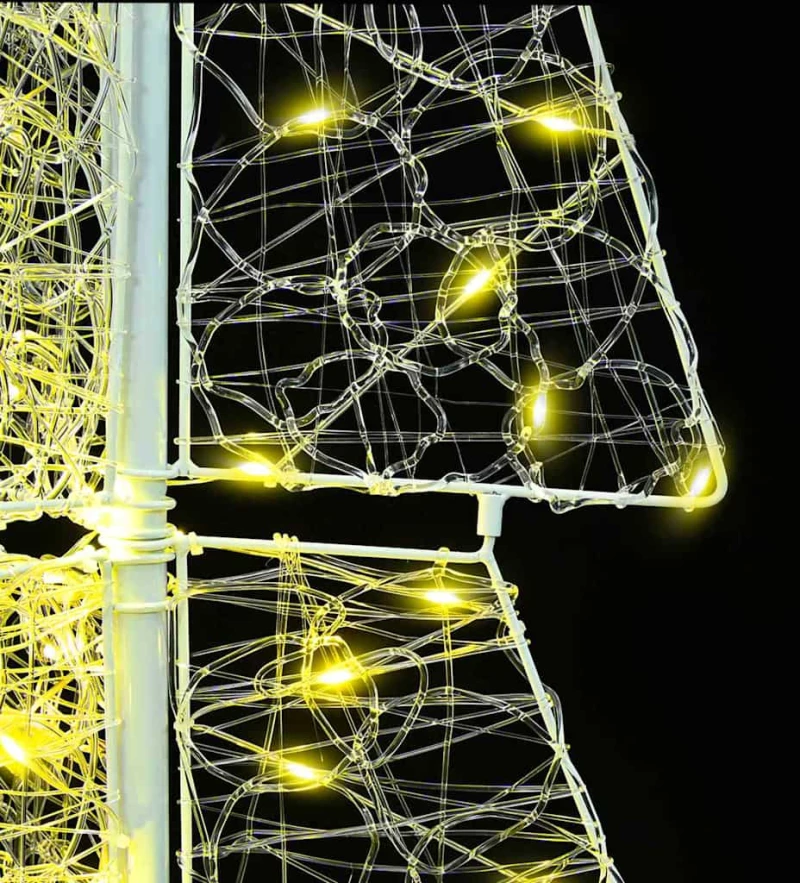 vidaXL Χριστουγεννιάτικο Δέντρο με 100 LED Θερμό λευκό 120 cm Ακρυλικό