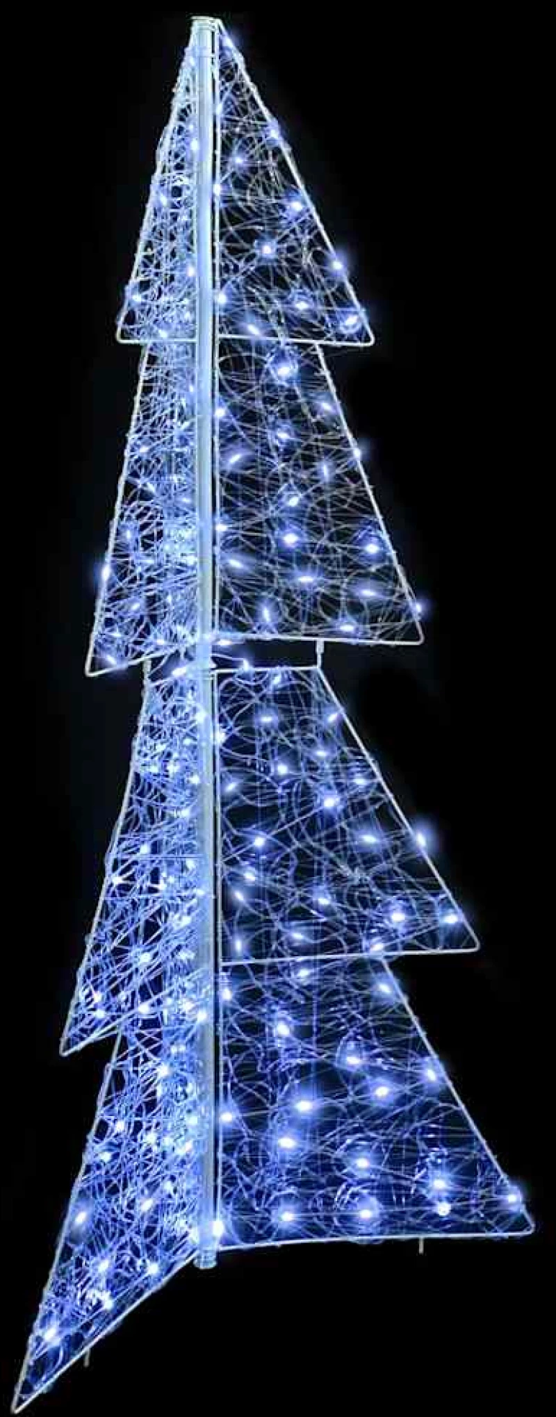vidaXL Χριστουγεννιάτικο Δέντρο με 160 LED Ψυχρό Λευκό 150 cm Ακρυλικό