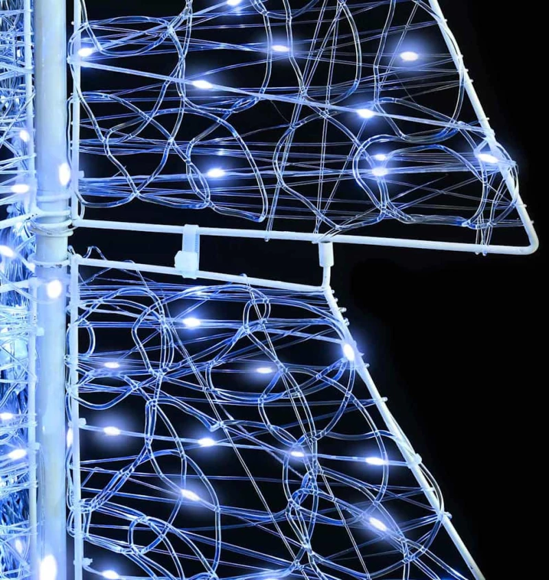 vidaXL Χριστουγεννιάτικο Δέντρο με 160 LED Ψυχρό Λευκό 150 cm Ακρυλικό