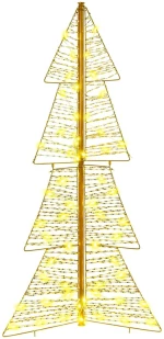 vidaXL Χριστουγεννιάτικο Δέντρο με 100 LED Θερμό λευκό 120 cm PET