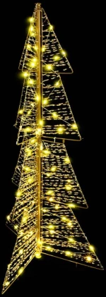 vidaXL Χριστουγεννιάτικο Δέντρο με 100 LED Θερμό λευκό 120 cm PET