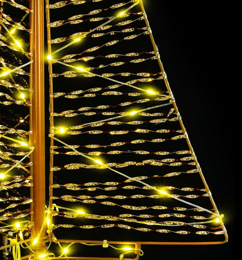 vidaXL Χριστουγεννιάτικο Δέντρο με 100 LED Θερμό λευκό 120 cm PET