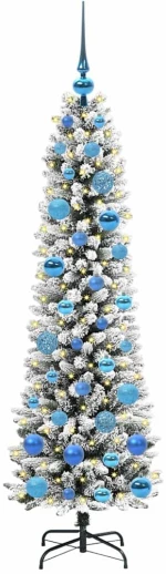 vidaXL Τεχνητό Χριστουγεννιάτικο Δέντρο με 150 LED Λευκό 150 cm
