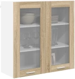 vidaXL Κρεμαστό ντουλάπι με πόρτα Riga Δρύς Sonoma 80 x 31 x 80 εκ.