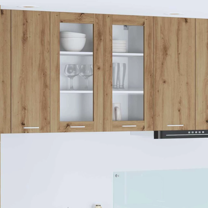 vidaXL Κρεμαστό ντουλάπι με πόρτα Riga Artisan Oak 80 x 31 x 80 εκ.