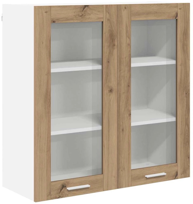 vidaXL Κρεμαστό ντουλάπι με πόρτα Riga Artisan Oak 80 x 31 x 80 εκ.