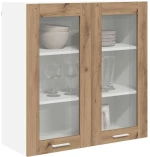vidaXL Κρεμαστό ντουλάπι με πόρτα Riga Artisan Oak 80 x 31 x 80 εκ.