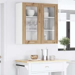 vidaXL Κρεμαστό ντουλάπι με πόρτα Riga Artisan Oak 80 x 31 x 80 εκ.
