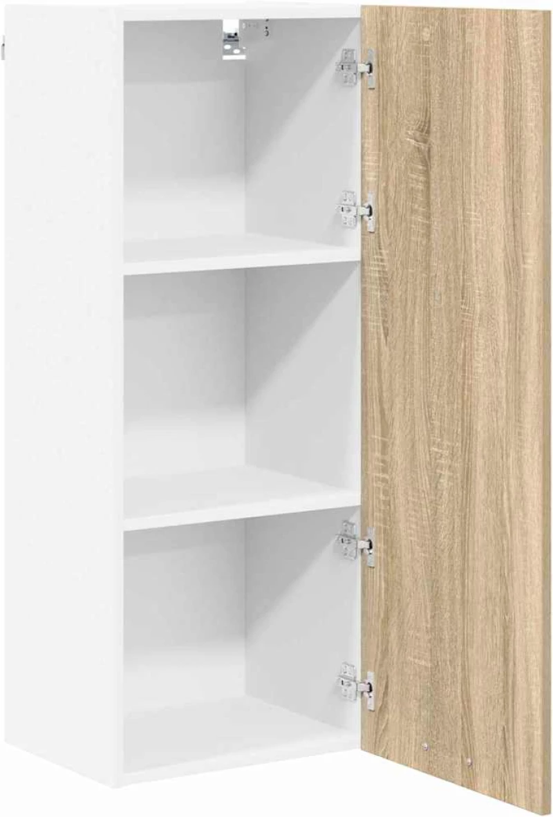 vidaXL Κρεμαστό ντουλάπι με πόρτα Riga Δρύς Sonoma 40 x 31 x 100 εκ.