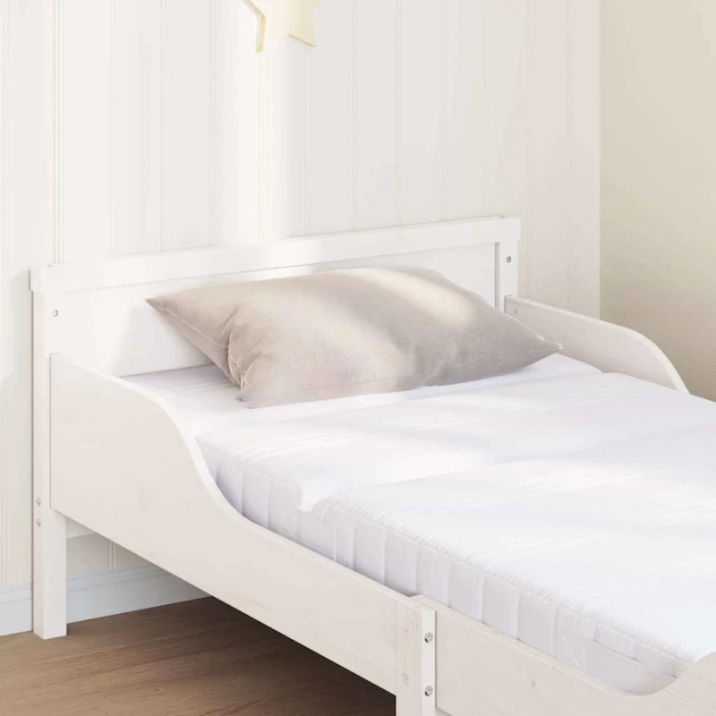 vidaXL Σκελετός Κρεβατιού Λευκό 80 x 200 cm Μασίφ ξύλο πεύκου