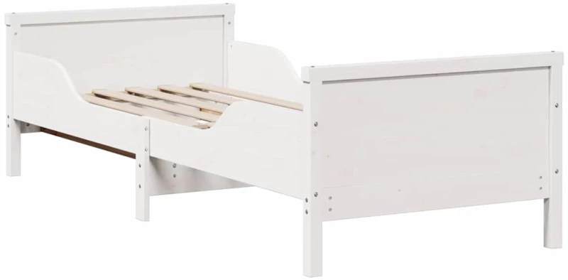 vidaXL Σκελετός Κρεβατιού Λευκό 80 x 200 cm Μασίφ ξύλο πεύκου