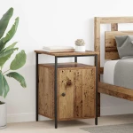 vidaXL Κομοδίνο 2 pcs Παλαιό ξύλο 40 x 42 x 60 εκ. Επεξεργασμένο ξύλο