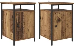 vidaXL Κομοδίνο 2 pcs Παλαιό ξύλο 40 x 42 x 60 εκ. Επεξεργασμένο ξύλο