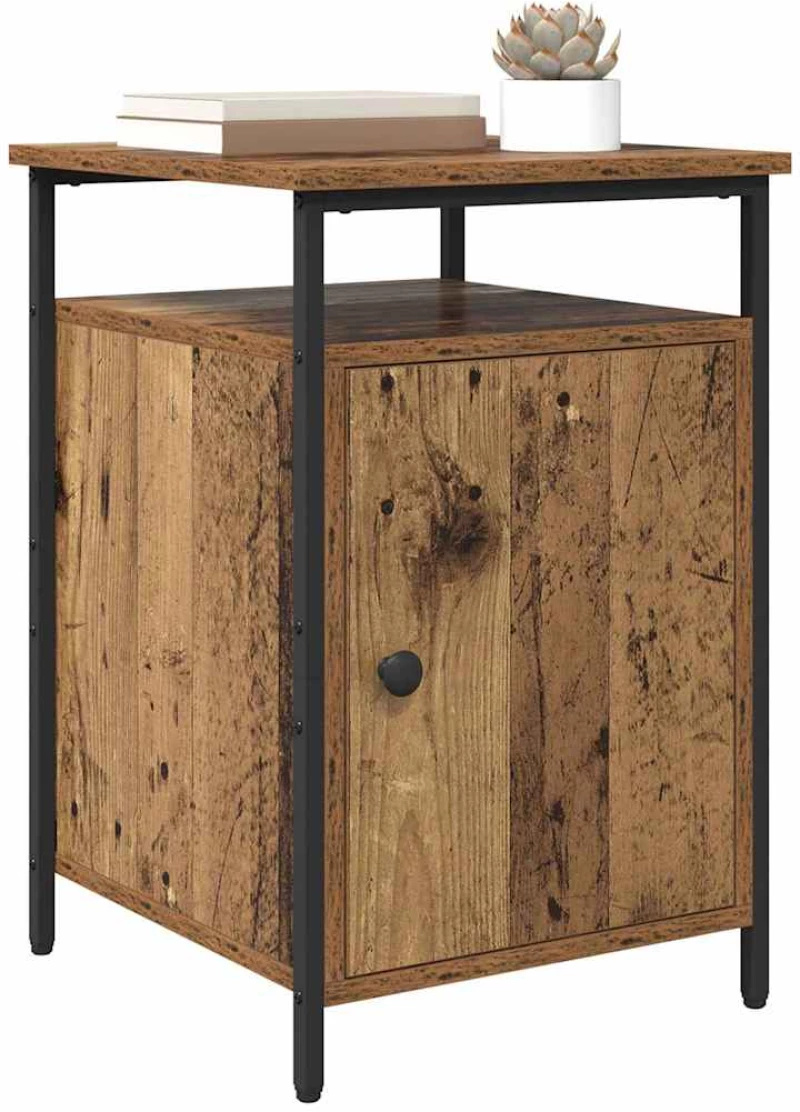 vidaXL Κομοδίνο 2 pcs Παλαιό ξύλο 40 x 42 x 60 εκ. Επεξεργασμένο ξύλο