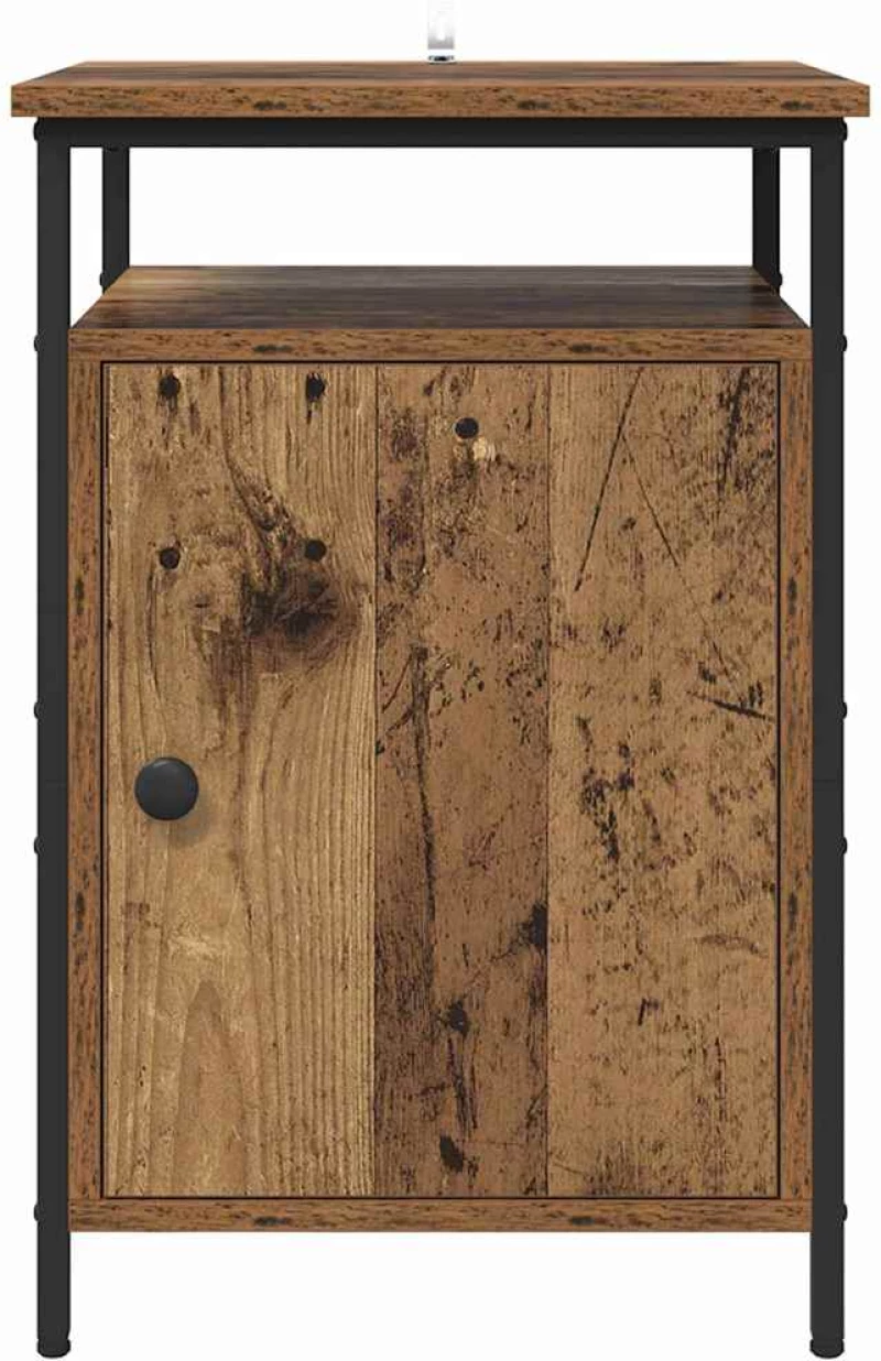 vidaXL Κομοδίνο 2 pcs Παλαιό ξύλο 40 x 42 x 60 εκ. Επεξεργασμένο ξύλο