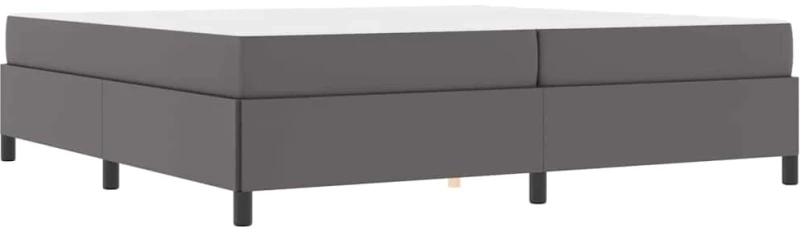 vidaXL Σκελετός Κρεβατιού με στρώμα Γκρι 200 x 200 cm ύφασμα