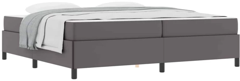 vidaXL Σκελετός Κρεβατιού με στρώμα Γκρι 200 x 200 cm ύφασμα