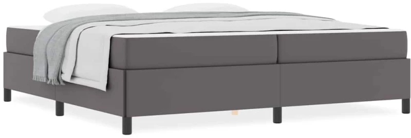 vidaXL Σκελετός Κρεβατιού με στρώμα Γκρι 200 x 200 cm ύφασμα