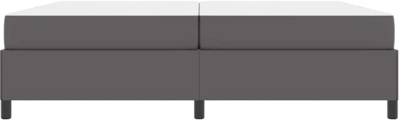 vidaXL Σκελετός Κρεβατιού με στρώμα Γκρι 200 x 200 cm ύφασμα