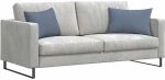 vidaXL Μαξιλάρι Καναπέ 2 pcs Μπλε 60 x 40 cm Υφασμάτινο Κορντουρά