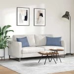 vidaXL Μαξιλάρι Καναπέ 2 pcs Μπλε 60 x 40 cm Υφασμάτινο Κορντουρά