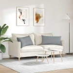 vidaXL Μαξιλάρι Καναπέ 2 pcs Ανοιχτό γκρι 80 x 40 cm ύφασμα