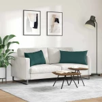 vidaXL Μαξιλάρι Καναπέ 2 pcs Σκούρο Πράσινο 80 x 40 cm ύφασμα