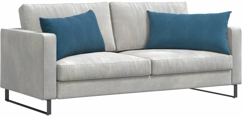 vidaXL Μαξιλάρι Καναπέ 2 pcs Μπλε 80 x 40 cm Υφασμάτινο Κορντουρά