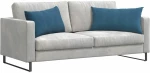 vidaXL Μαξιλάρι Καναπέ 2 pcs Μπλε 80 x 40 cm Υφασμάτινο Κορντουρά