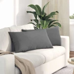 vidaXL Μαξιλάρι Καναπέ 2 pcs Σκούρο Γκρι 80 x 40 cm ύφασμα
