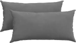vidaXL Μαξιλάρι Καναπέ 2 pcs Σκούρο Γκρι 80 x 40 cm ύφασμα