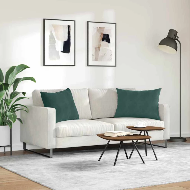 vidaXL Μαξιλάρι Καναπέ 2 pcs Σκούρο Πράσινο 70 x 50 cm