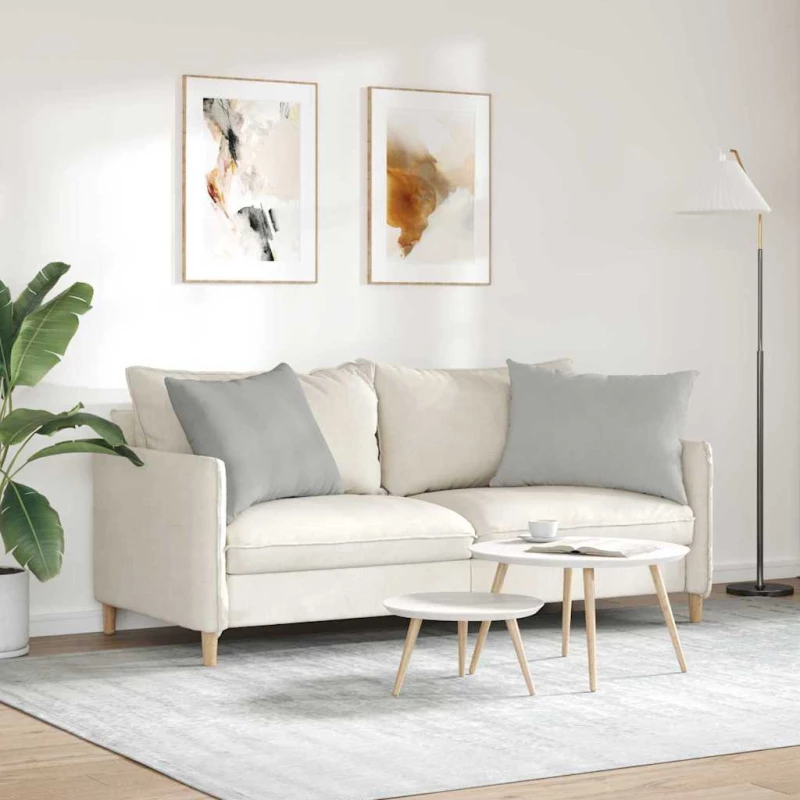 vidaXL Μαξιλάρι Καναπέ 2 pcs Ανοιχτό γκρι 70 x 50 cm ύφασμα