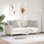 vidaXL Μαξιλάρι Καναπέ 2 pcs Ανοιχτό γκρι 70 x 50 cm ύφασμα