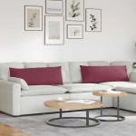 vidaXL Μαξιλάρι Καναπέ 2 pcs Κόκκινο 120 x 40 cm ύφασμα