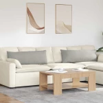 vidaXL Μαξιλάρι Καναπέ 2 pcs Ανοιχτό γκρι 120 x 40 cm ύφασμα