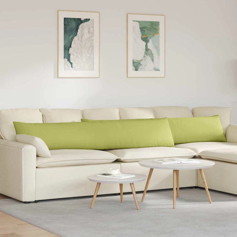 vidaXL Μαξιλάρι Καναπέ 2 pcs Ανοιχτό Πράσινο 200 x 40 εκ. ύφασμα
