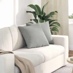 vidaXL Μαξιλάρι Καναπέ 2 pcs Ανοιχτό γκρι 45 x 45 cm ύφασμα