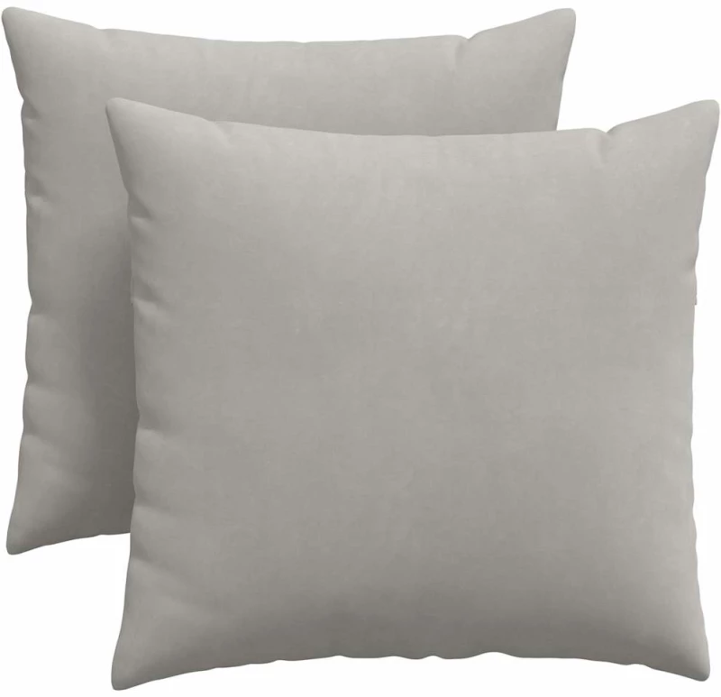 vidaXL Μαξιλάρι Καναπέ 2 pcs Ανοιχτό γκρι 45 x 45 cm ύφασμα