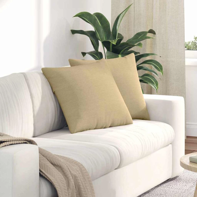 vidaXL Μαξιλάρι Καναπέ 2 pcs Γκρι Πράσινο 50 x 50 cm