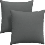 vidaXL Μαξιλάρι Καναπέ 2 pcs Σκούρο Γκρι 60 x 60 cm ύφασμα