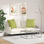 vidaXL Μαξιλάρι Καναπέ 2 pcs Ανοιχτό Πράσινο 80 x 80 cm ύφασμα