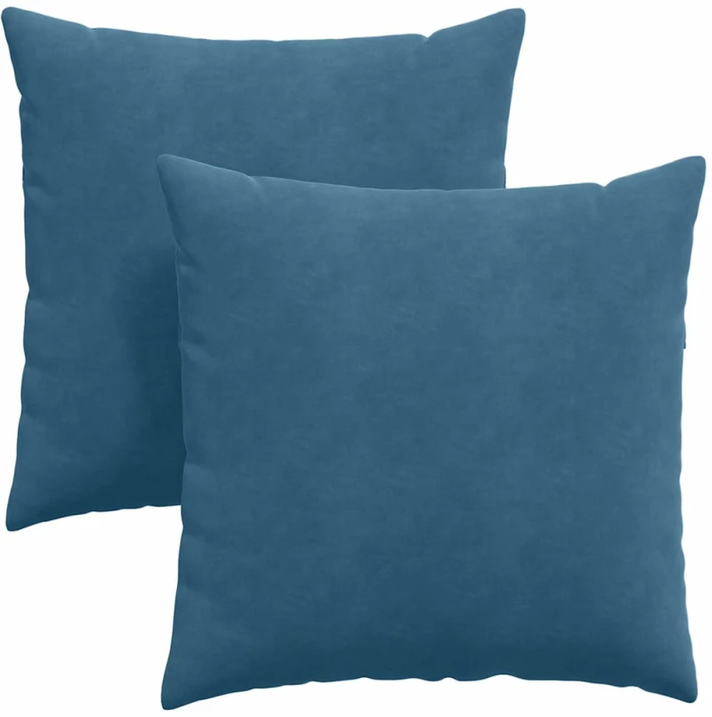 vidaXL Μαξιλάρι Καναπέ 2 pcs Μπλε 80 x 80 cm Υφασμάτινο Κορντουρά