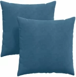vidaXL Μαξιλάρι Καναπέ 2 pcs Μπλε 80 x 80 cm Υφασμάτινο Κορντουρά