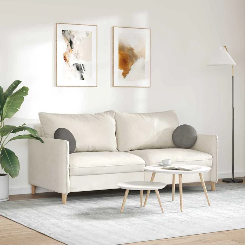 vidaXL Μαξιλάρια καθισμάτων 2 pcs Ανοιχτό γκρι Ø 30 x 13 εκ.