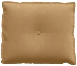 vidaXL Μαξιλάρι Πλάτης Καφέ 60 x 50 cm Υφασμάτινο Κορντουρά