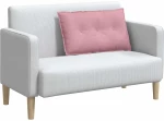 vidaXL Μαξιλάρι Πλάτης Ροζ 80 x 50 cm Υφασμάτινο Κορντουρά