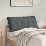 vidaXL Μαξιλάρι Πλάτης Σκούρο Γκρι 100 x 19 x 50 εκ ύφασμα
