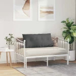 vidaXL Μαξιλάρι Πλάτης Σκούρο Γκρι 100 x 19 x 50 εκ ύφασμα