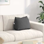 vidaXL Μαξιλάρι Πλάτης Σκούρο Γκρι 45 x 20 x 35 εκ. ύφασμα
